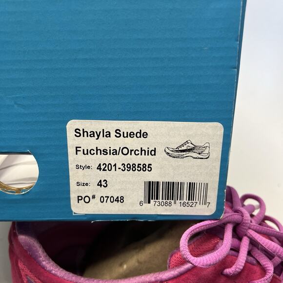 Dansko Shayla Suede Womens US 12.5-13 EU 43 Pink Lace Up Comfort Sneaker Fuchsia - Picture 11 of 11